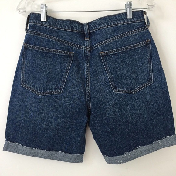 Gap Denim Dark Indigo Short Women Size 26 Raw Hem NWT - Picture 4 of 5